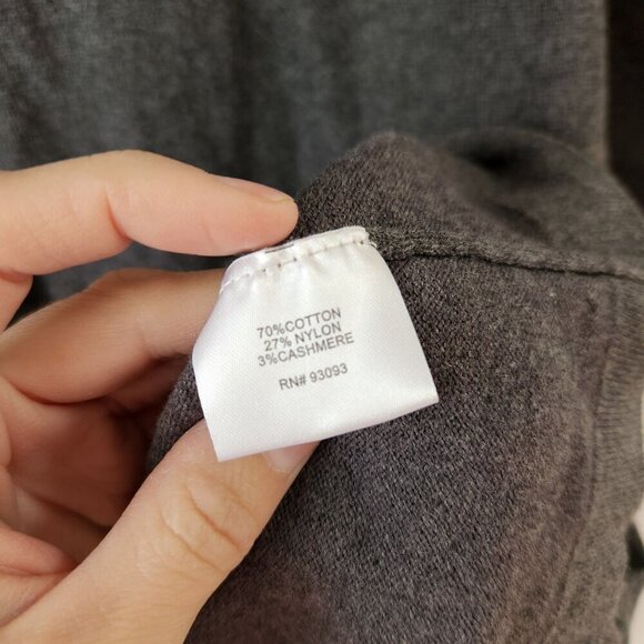 Tyler Boe Cashmere Blend Grey Knit Kim Sweater Dress Turtleneck Pockets XS - Picture 6 of 7